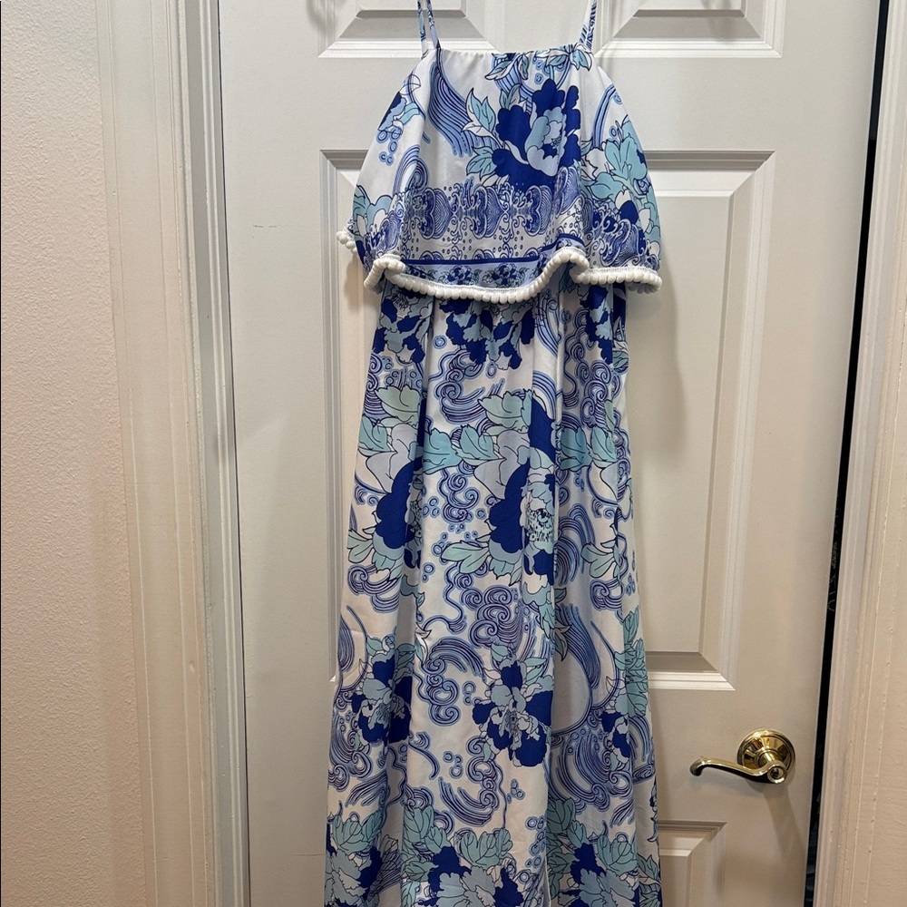 SUNDRESS in Blue & White Tags Removed sz XS